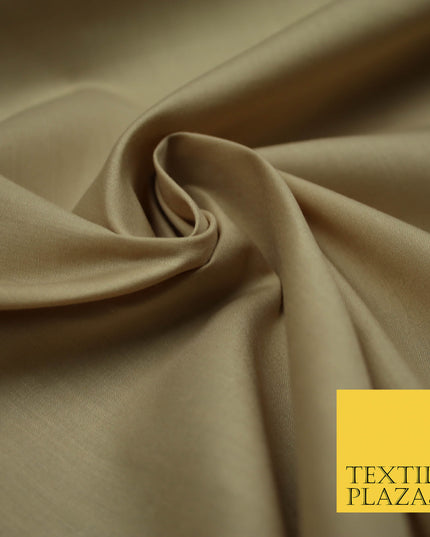 CAPPUCCINO TAUPE Premium Plain Polycotton Dyed Fabric Dress Craft Material 44" 4770