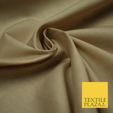 CAPPUCCINO TAUPE Premium Plain Polycotton Dyed Fabric Dress Craft Material 44" 4770