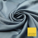 Steel Grey Fine Silky Smooth Liquid Sateen Satin Dress Fabric Drape Lining Material 7810
