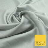 Light Silver Grey Fine Silky Smooth Liquid Sateen Satin Dress Fabric Drape Lining Material 7814