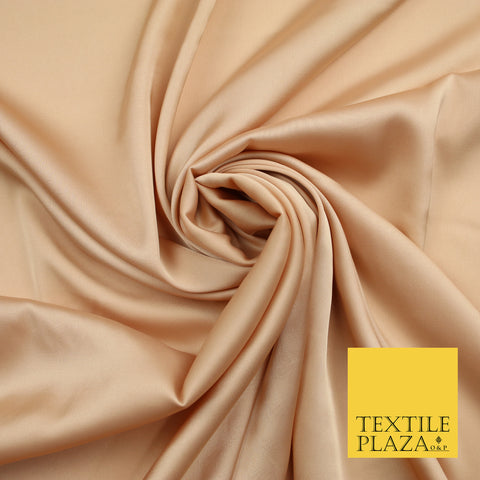 Light Peach Fine Silky Smooth Liquid Sateen Satin Dress Fabric Drape Lining Material 7825