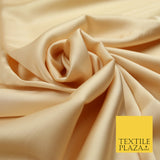 Light Peach Gold Fine Silky Smooth Liquid Sateen Satin Dress Fabric Drape Lining Material 7827