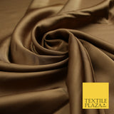 Dark Gold Fine Silky Smooth Liquid Sateen Satin Dress Fabric Drape Lining Material 7833