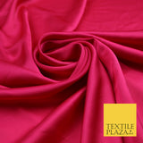 Deep Cerise Fine Silky Smooth Liquid Sateen Satin Dress Fabric Drape Lining Material 7869