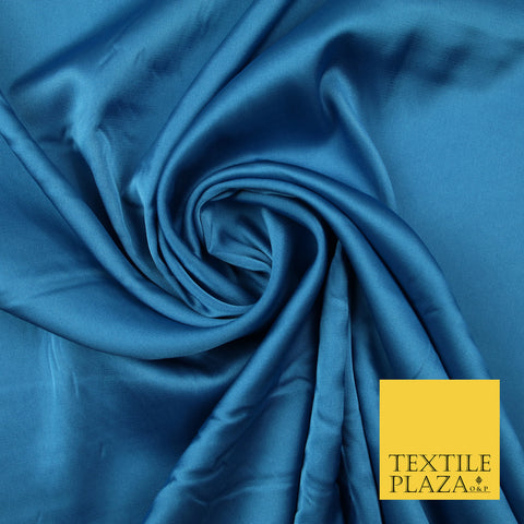 Turquoise Blue Fine Silky Smooth Liquid Sateen Satin Dress Fabric Drape Lining Material 7878