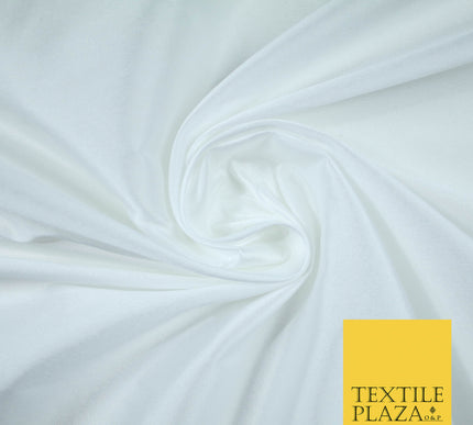 OFF WHITE Premium Plain Dyed Faux Matte Silk TAFFETA Dress Fabric Material 5280(5171)