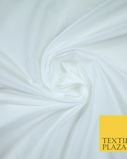 OFF WHITE Premium Plain Dyed Faux Matte Silk TAFFETA Dress Fabric Material 5280(5171)