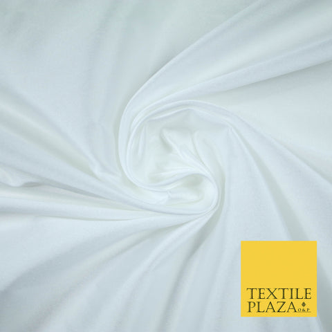 OFF WHITE Premium Plain Dyed Faux Matte Silk TAFFETA Dress Fabric Material 5280(5171)
