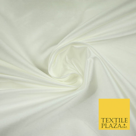 IVORY Premium Plain Dyed Faux Matte Silk TAFFETA Dress Fabric Material 5281(5172)