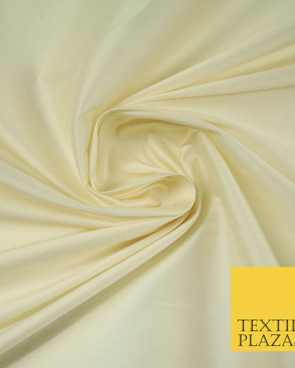 CREAM Premium Plain Dyed Faux Matte Silk TAFFETA Dress Fabric Material 5282(5165)