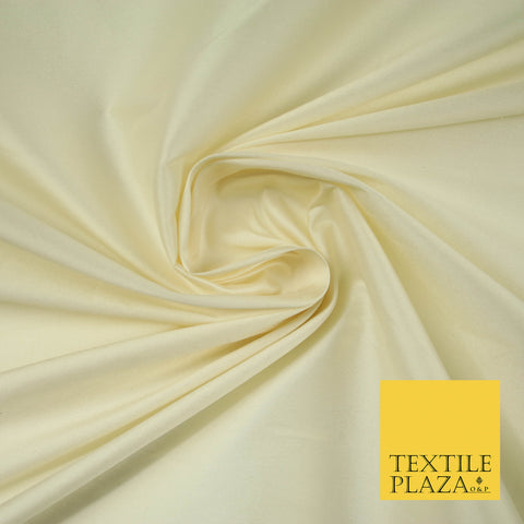 CREAM Premium Plain Dyed Faux Matte Silk TAFFETA Dress Fabric Material 5282(5165)