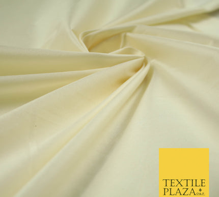 CREAM Premium Plain Dyed Faux Matte Silk TAFFETA Dress Fabric Material 5282(5165)
