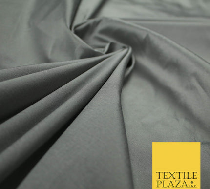 SILVER GREY SHOT WHITE Premium Plain Dyed Faux Matte Silk TAFFETA Dress Fabric Material 5283(5169)