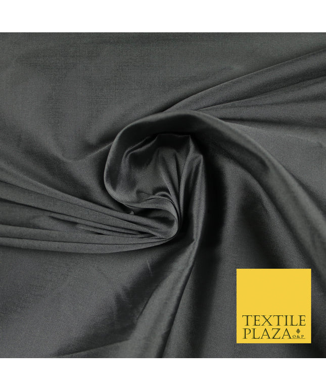 STORM GREY SHOT Premium Plain Dyed Faux Matte Silk TAFFETA Dress Fabric Material 5284(5170)