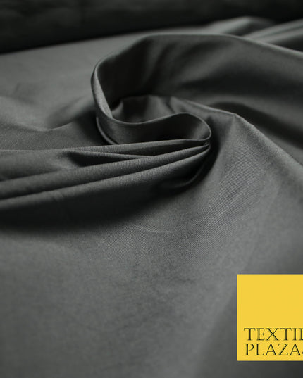 STORM GREY SHOT Premium Plain Dyed Faux Matte Silk TAFFETA Dress Fabric Material 5284(5170)