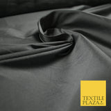 STORM GREY SHOT Premium Plain Dyed Faux Matte Silk TAFFETA Dress Fabric Material 5284(5170)