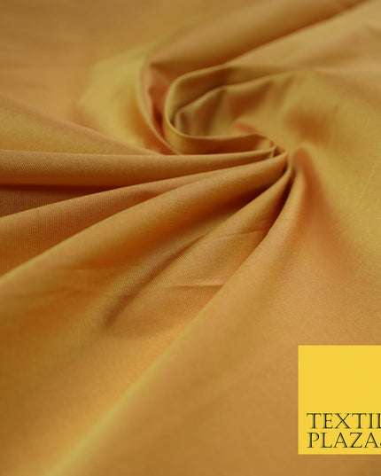 AUTUMNAL YELLOW SHOT PINK Premium Plain Dyed Faux Matte Silk TAFFETA Dress Fabric Material 5285(5167)
