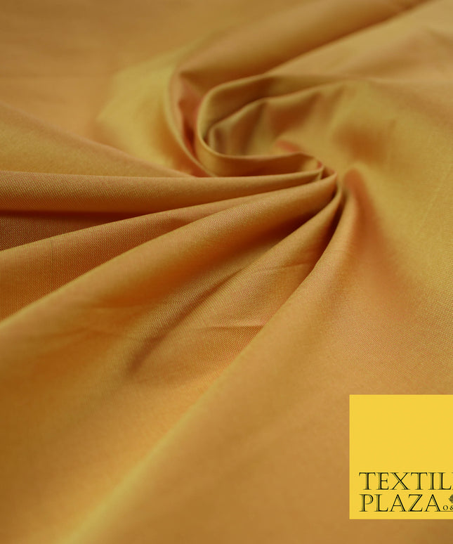 AUTUMNAL YELLOW SHOT PINK Premium Plain Dyed Faux Matte Silk TAFFETA Dress Fabric Material 5285(5167)
