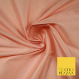 PEACH Premium Plain Dyed Faux Matte Silk TAFFETA Dress Fabric Material 5286(5164)