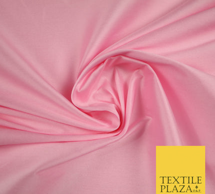 LIGHT PINK Premium Plain Dyed Faux Matte Silk TAFFETA Dress Fabric Material 5287(5166)