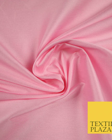 LIGHT PINK Premium Plain Dyed Faux Matte Silk TAFFETA Dress Fabric Material 5287(5166)