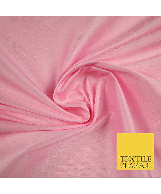 LIGHT PINK Premium Plain Dyed Faux Matte Silk TAFFETA Dress Fabric Material 5287(5166)