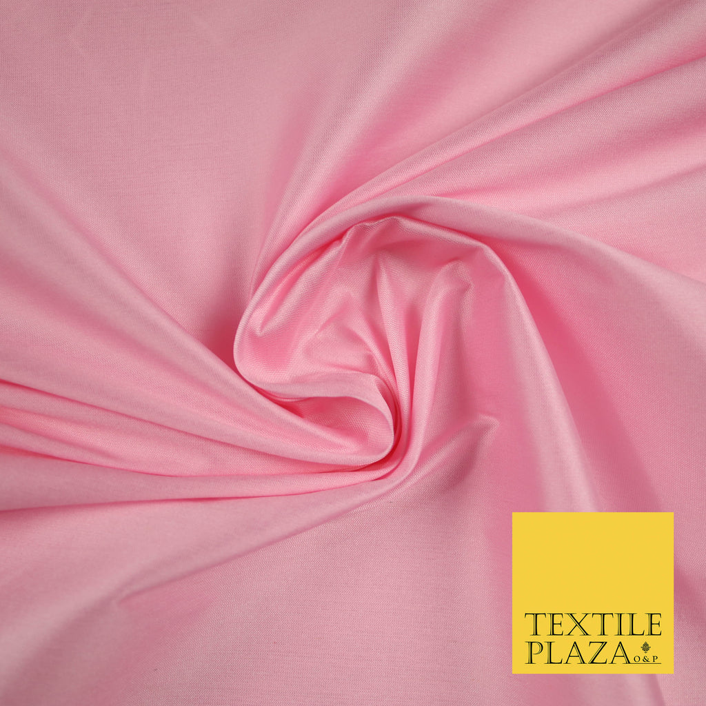 LIGHT PINK Premium Plain Dyed Faux Matte Silk TAFFETA Dress Fabric Material 5287(5166)