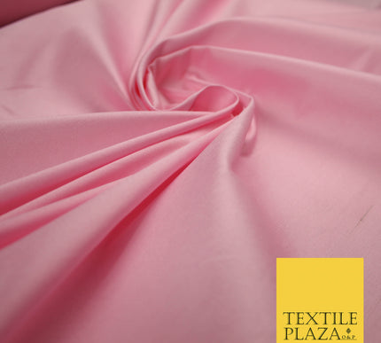 LIGHT PINK Premium Plain Dyed Faux Matte Silk TAFFETA Dress Fabric Material 5287(5166)