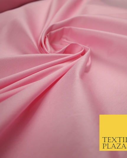LIGHT PINK Premium Plain Dyed Faux Matte Silk TAFFETA Dress Fabric Material 5287(5166)
