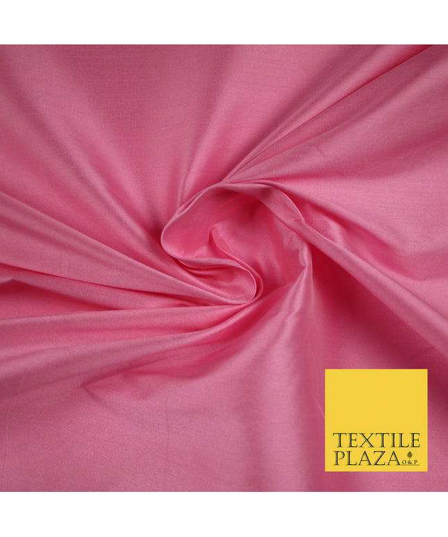 CANDY PINK 2 Premium Plain Dyed Faux Matte Silk TAFFETA Dress Fabric Material 5288(5160)