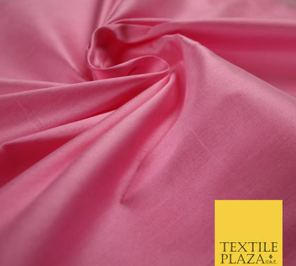 CANDY PINK 2 Premium Plain Dyed Faux Matte Silk TAFFETA Dress Fabric Material 5288(5160)