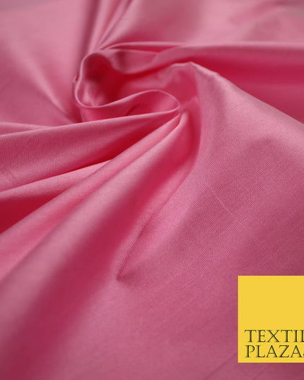 CANDY PINK 2 Premium Plain Dyed Faux Matte Silk TAFFETA Dress Fabric Material 5288(5160)