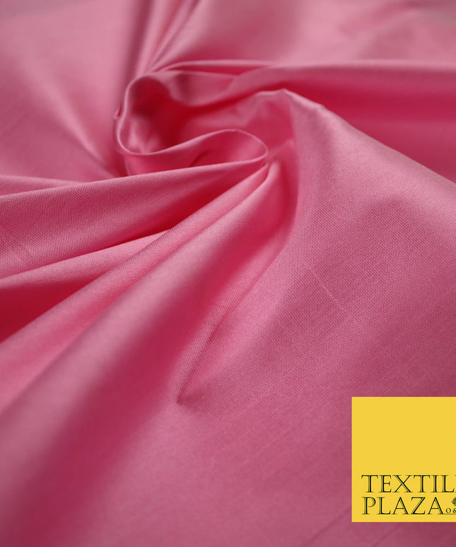 CANDY PINK 2 Premium Plain Dyed Faux Matte Silk TAFFETA Dress Fabric Material 5288(5160)