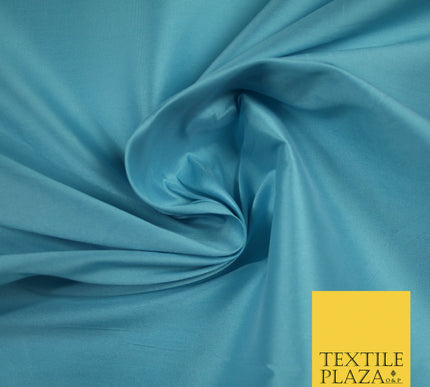 SKY BLUE Premium Plain Dyed Faux Matte Silk TAFFETA Dress Fabric Material 5290(5162)