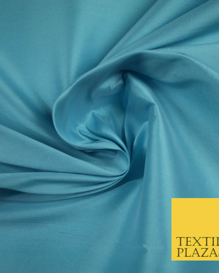 SKY BLUE Premium Plain Dyed Faux Matte Silk TAFFETA Dress Fabric Material 5290(5162)