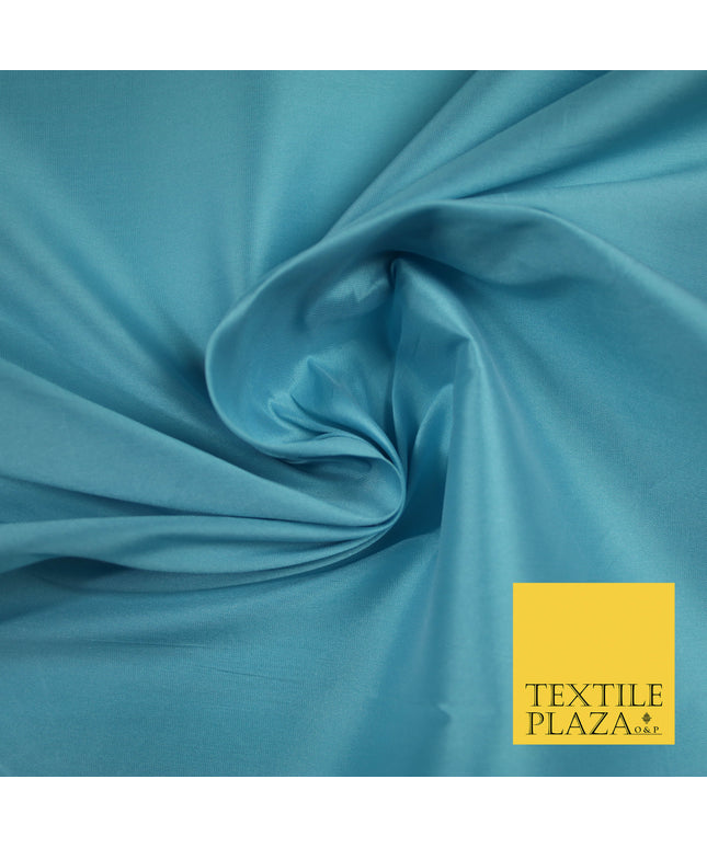 SKY BLUE Premium Plain Dyed Faux Matte Silk TAFFETA Dress Fabric Material 5290(5162)