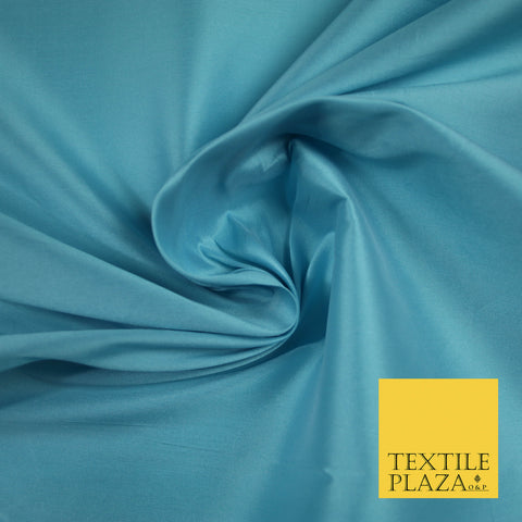 SKY BLUE Premium Plain Dyed Faux Matte Silk TAFFETA Dress Fabric Material 5290(5162)
