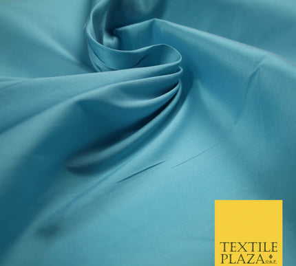 SKY BLUE Premium Plain Dyed Faux Matte Silk TAFFETA Dress Fabric Material 5290(5162)