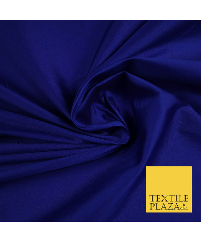 ROYAL BLUE SHOT BLACK Premium Plain Dyed Faux Matte Silk TAFFETA Dress Fabric Material 5292(5159)