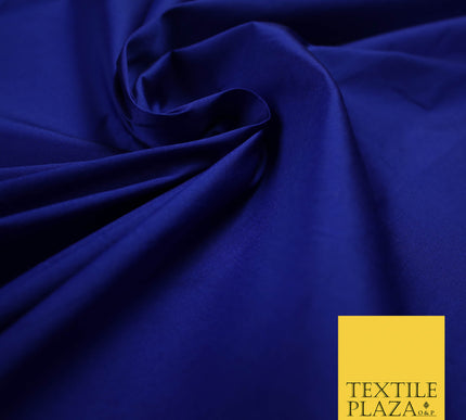 ROYAL BLUE SHOT BLACK Premium Plain Dyed Faux Matte Silk TAFFETA Dress Fabric Material 5292(5159)