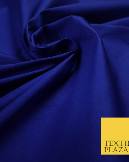 ROYAL BLUE SHOT BLACK Premium Plain Dyed Faux Matte Silk TAFFETA Dress Fabric Material 5292(5159)