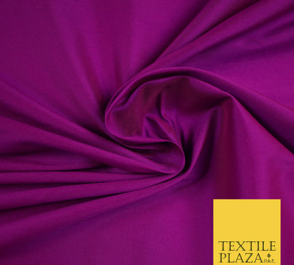 MAGENTA PINK Premium Plain Dyed Faux Matte Silk TAFFETA Dress Fabric Material 5293(5168)