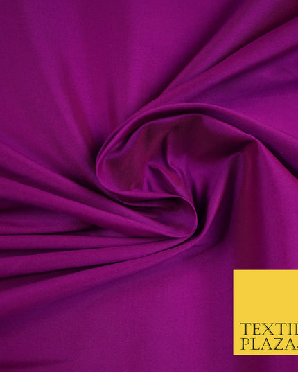 MAGENTA PINK Premium Plain Dyed Faux Matte Silk TAFFETA Dress Fabric Material 5293(5168)