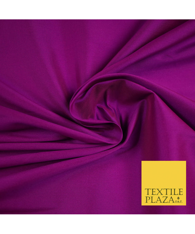 MAGENTA PINK Premium Plain Dyed Faux Matte Silk TAFFETA Dress Fabric Material 5293(5168)