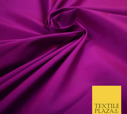 MAGENTA PINK Premium Plain Dyed Faux Matte Silk TAFFETA Dress Fabric Material 5293(5168)