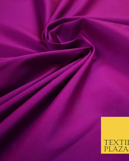 MAGENTA PINK Premium Plain Dyed Faux Matte Silk TAFFETA Dress Fabric Material 5293(5168)