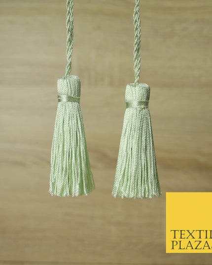 MINT GREEN Luxury Silk Soft Thread Tassels Latkans Cushion Sewing Craft Curtains T103