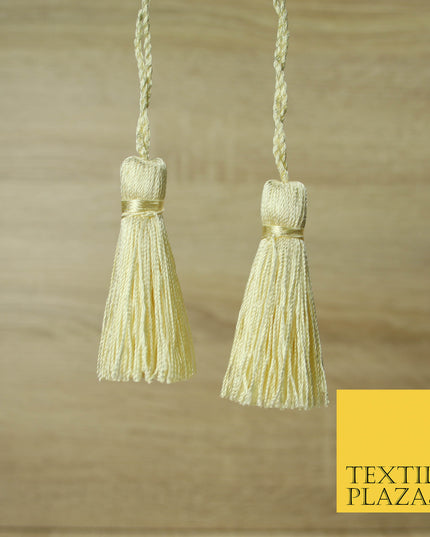 LEMON CREAM Luxury Silk Soft Thread Tassels Latkans Cushion Sewing Craft Curtains T104