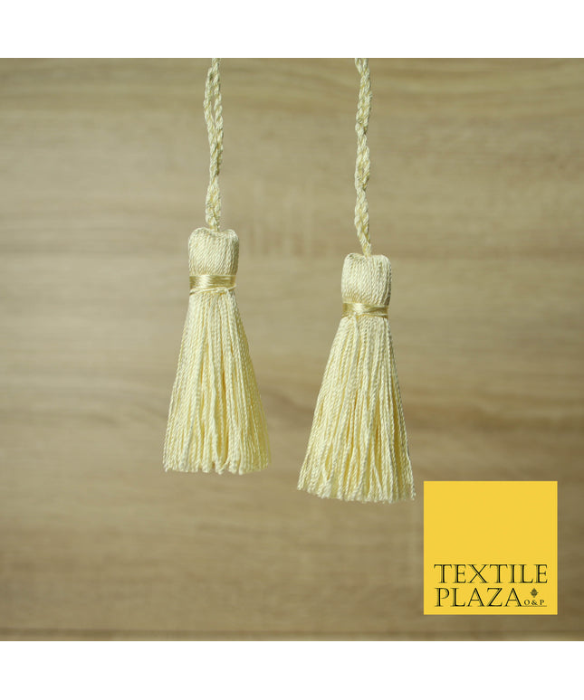 LEMON CREAM Luxury Silk Soft Thread Tassels Latkans Cushion Sewing Craft Curtains T104