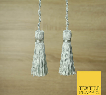 SILVER GREY Luxury Silk Soft Thread Tassels Latkans Cushion Sewing Craft Curtains T108
